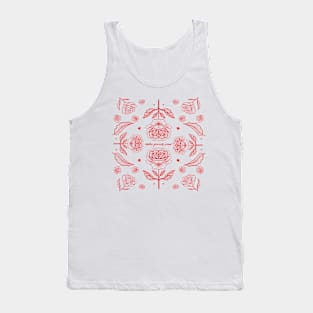 Red Roses Mandala Tank Top